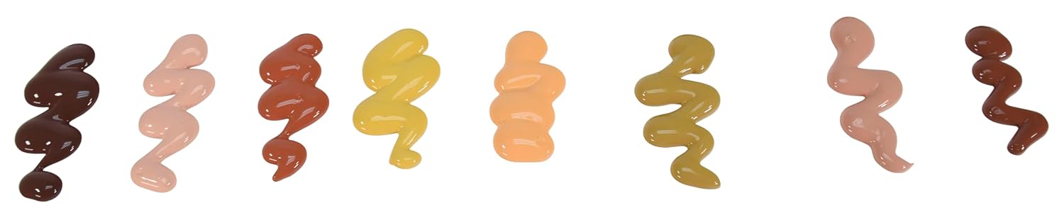 imageSax Versatemp HeavyBodied Deluxe Tempera Paint for School and Arts and Crafts Use Assorted Skin Tone Colors 16 Ounce Pints Set of 8