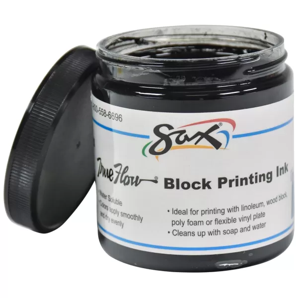 imageSax 1299777 True Flow Water Soluble Block Printing Ink  16 Ounces  Black
