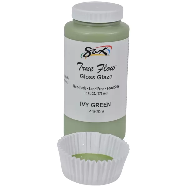 imageSax 416929 True Flow Gloss Glaze  1 Pint  Ivy Green