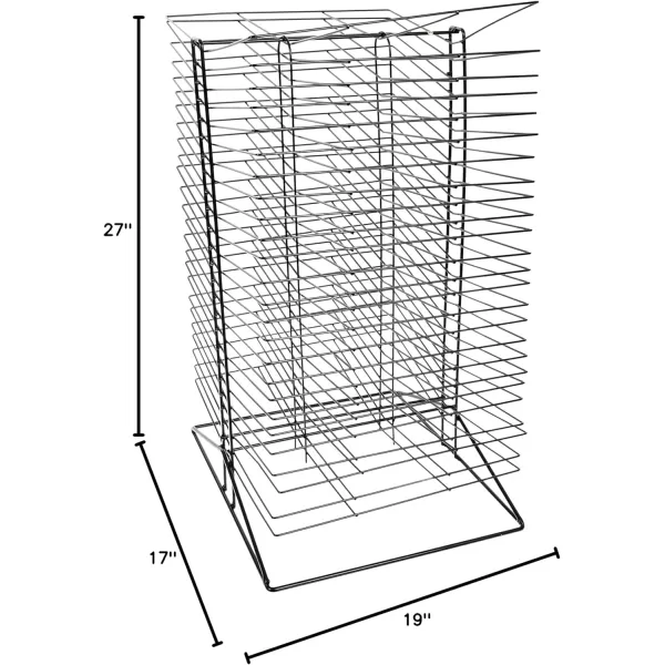imageSax AllSteel Double Sided Wire Drying Rack 50 Shelves 17 x 20 x 30 Inches Steel Black  216782Sax  Classroom Keepers