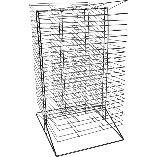 imageSax AllSteel Double Sided Wire Drying Rack 50 Shelves 17 x 20 x 30 Inches Steel Black  216782Sax  Paper  90lb