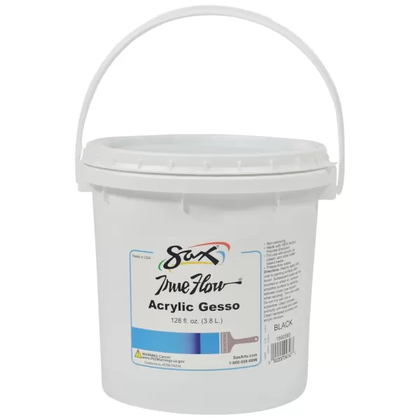 imageSax True Flow Acrylic Gesso Primer Black 1 Gallon