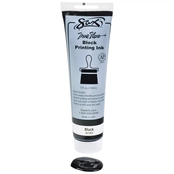 imageSax True Flow Water Soluble Block Printing Ink  5 Ounce Tube  Black