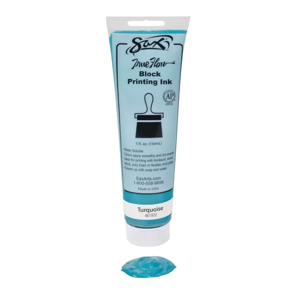 imageSax True Flow Water Soluble Block Printing Ink  5 Ounce Tube  Turquoise