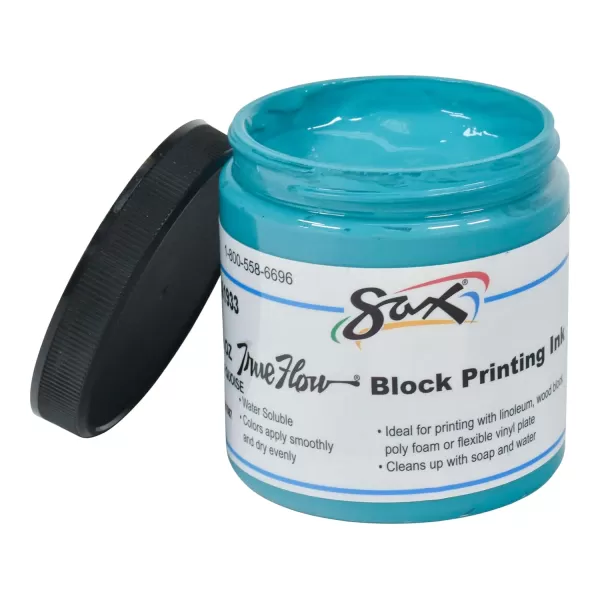 imageSax True Flow Water Soluble Block Printing Ink  8 Ounce Jar  Turquoise