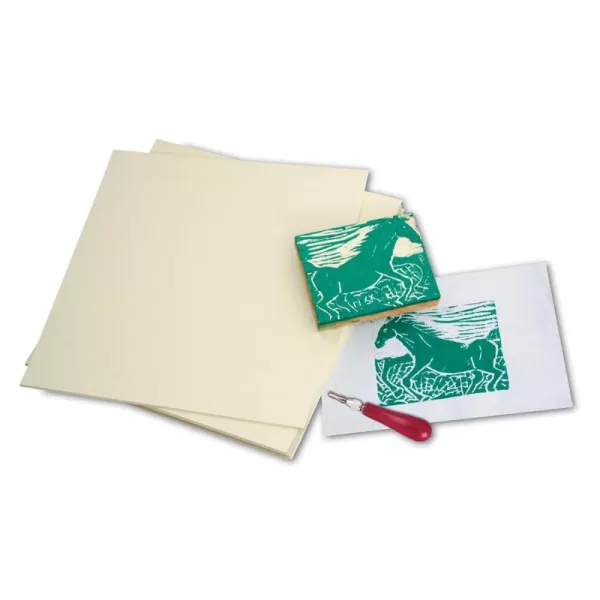 imageSax Easy to Cut Unmounted Linoleum  6 x 9 inches  Pack of 12