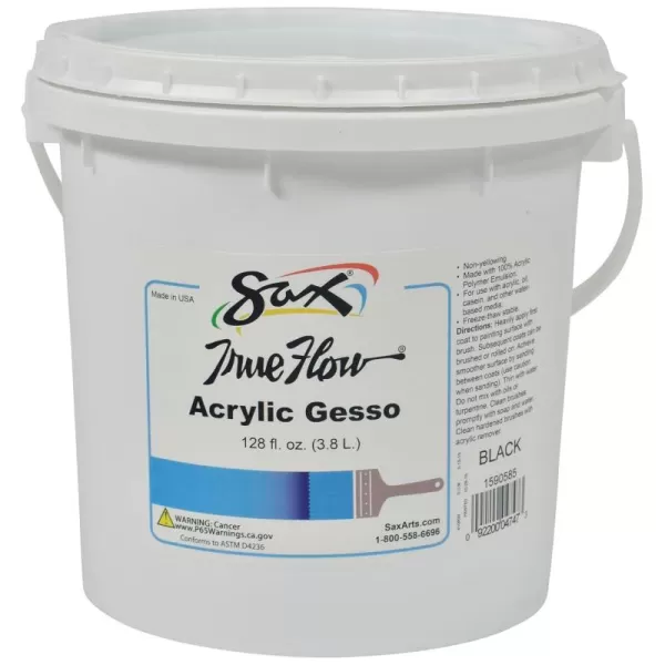 imageSax True Flow Acrylic Gesso Primer Black 1 Gallon