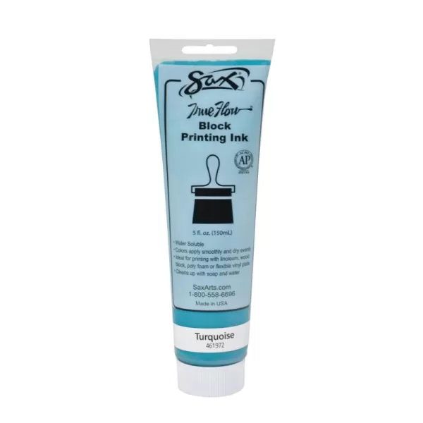 imageSax True Flow Water Soluble Block Printing Ink  5 Ounce Tube  Turquoise