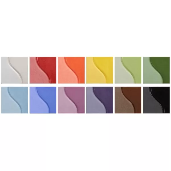 imageSax Underglazes for School and Arts and Crafts Use Assorted Colors 16 Ounce Pints Set of 12