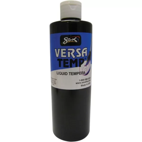 imageSax Versatemp HeavyBodied Tempera Paint Black 1 Pint  1440686 16 Fl Oz Pack of 116 Fl Oz Pack of 1