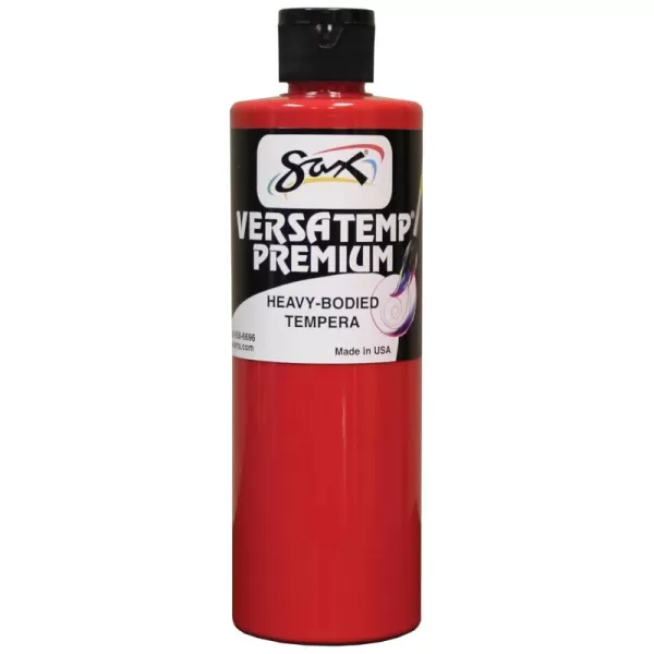 imageSax Versatemp Premium HeavyBodied Tempera Paint Primary Red 1 Pint