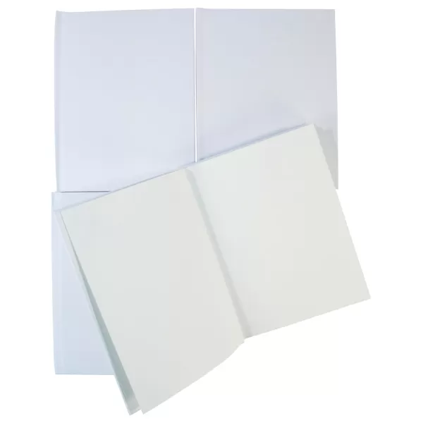 imageSax Blanc 28 Page Hard Cover Sketch Books  6 12 x 8 14 inches  Pack of 4  White