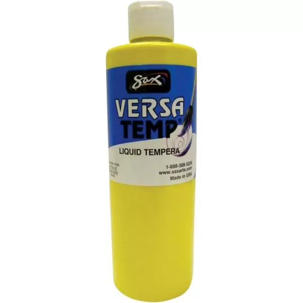 imageSax Versatemp HeavyBodied Tempera Paint Primary Yellow 1 Pint  1440696 16 Fl Oz Pack of 116 Fl Oz Pack of 1