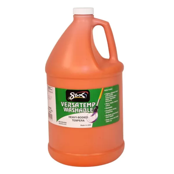 imageSax Washable Versatemp Heavy Bodied Tempera Paint Orange 1 Gallon