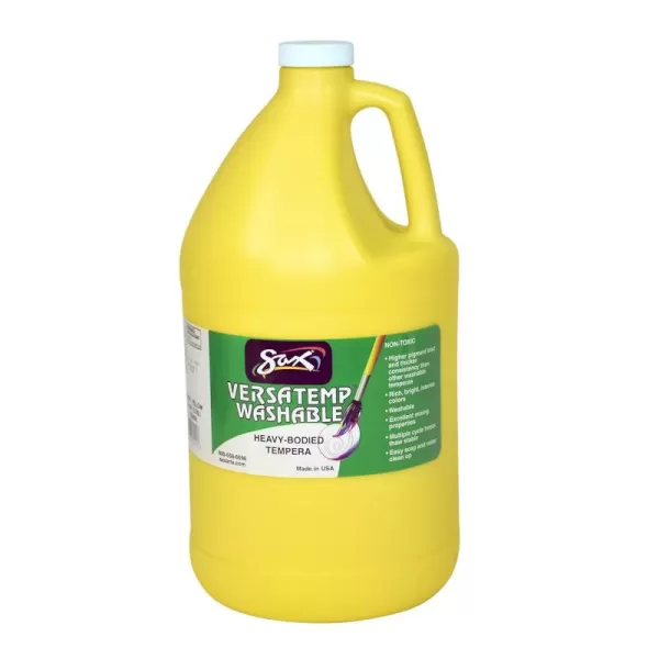 imageSax Washable Versatemp Heavy Bodied Tempera Paint Yellow 1 Gallon