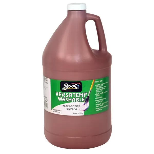 imageSax Washable Versatemp Heavy Bodied Tempera Paint Brown 1 Gallon