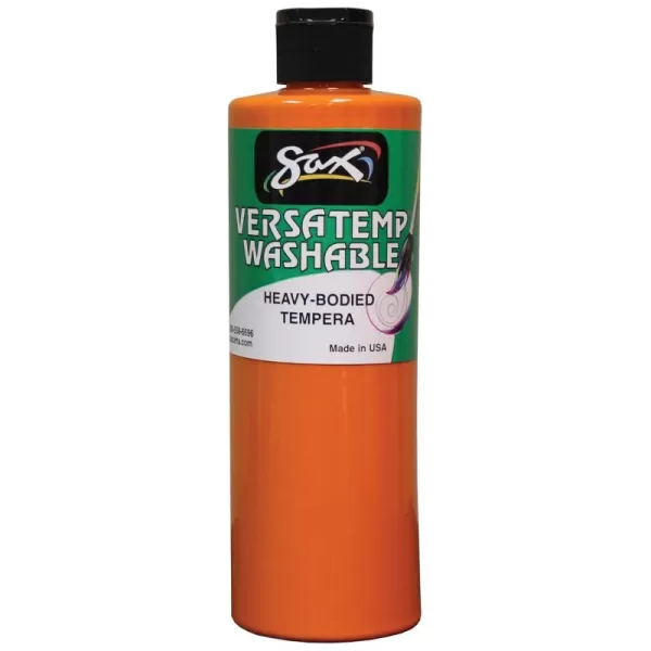 imageSax Washable Versatemp Heavy Bodied Tempera Paint Orange 1 Pint