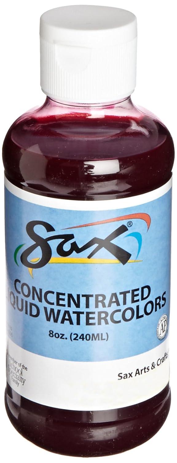 imageSax Liquid Washable Watercolor Paint 12 Pint Assorted Colors 8 Ounce Pack of 8  1567858