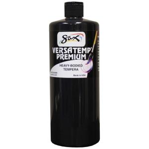 imageSax Versatemp Premium HeavyBodied Tempera Paint Black 1 Quart