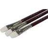 imageSax Optimium White Taklon Brushes Brights Type Long Handle Size 8 Pack of 3