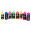 imageSax Liquid Washable Watercolor Paint for School and Arts and Crafts Use Assorted Fluorescent Colors 8 Ounce Bottles Set of 8