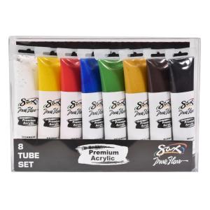 imageSax Premium Acrylic Paint Assorted Colors 25 Ounce Tubes Set of 8