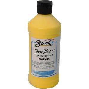 imageSax True Flow Heavy Body Acrylic Paint Set Pints Assorted Colors Set of 12  439304Chrome Yellow