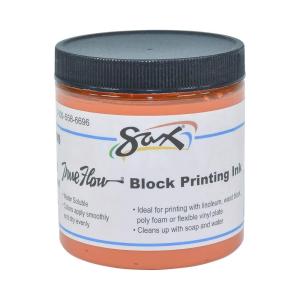 imageSax True Flow Water Soluble Block Printing Ink  8 Ounce Jar  Orange