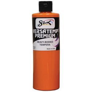 imageSax Versatemp Premium HeavyBodied Tempera Paint Orange 1 Pint