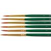 imageSax Optimium Golden Taklon Brushes Round Type Short Handle Size 1 Pack of 6