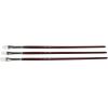 imageSax Optimum Flat White Taklon Long Handle Paint Brushes Size 4 Pack of 3