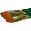 imageSax Optimum Golden Synthetic Taklon Paint Brushes Flat 34 Inch Pack of 3
