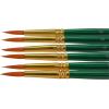 imageSax Optimum Golden Synthetic Taklon Paint Brushes Round Size 6 Pack of 6