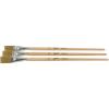 imageSax Golden Synthetic Acrylic Easel Brushes Flat Type Long Handle 34 Inch Pack of 3