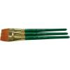 imageSax Optimum Golden Synthetic Taklon Paint Brushes Flat 34 Inch Pack of 3