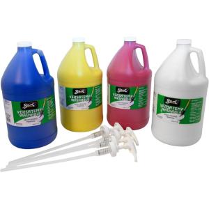 imageSax PAINT TEMPERA HB VERSATEMP GALLON SET WITH PUMPS WASH SET OF 4