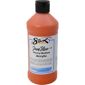 imageSax 402599 True Flow Heavy Body Acrylic Paint 1 Pint Blockout White 16 Fl Oz Pack of 1Chrome Orange