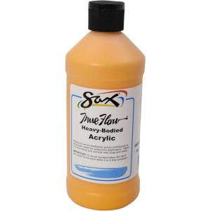 imageSax 402599 True Flow Heavy Body Acrylic Paint 1 Pint Blockout White 16 Fl Oz Pack of 1Golden Yellow