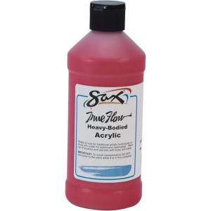 imageSax 402599 True Flow Heavy Body Acrylic Paint 1 Pint Blockout White 16 Fl Oz Pack of 1Phthalo Red