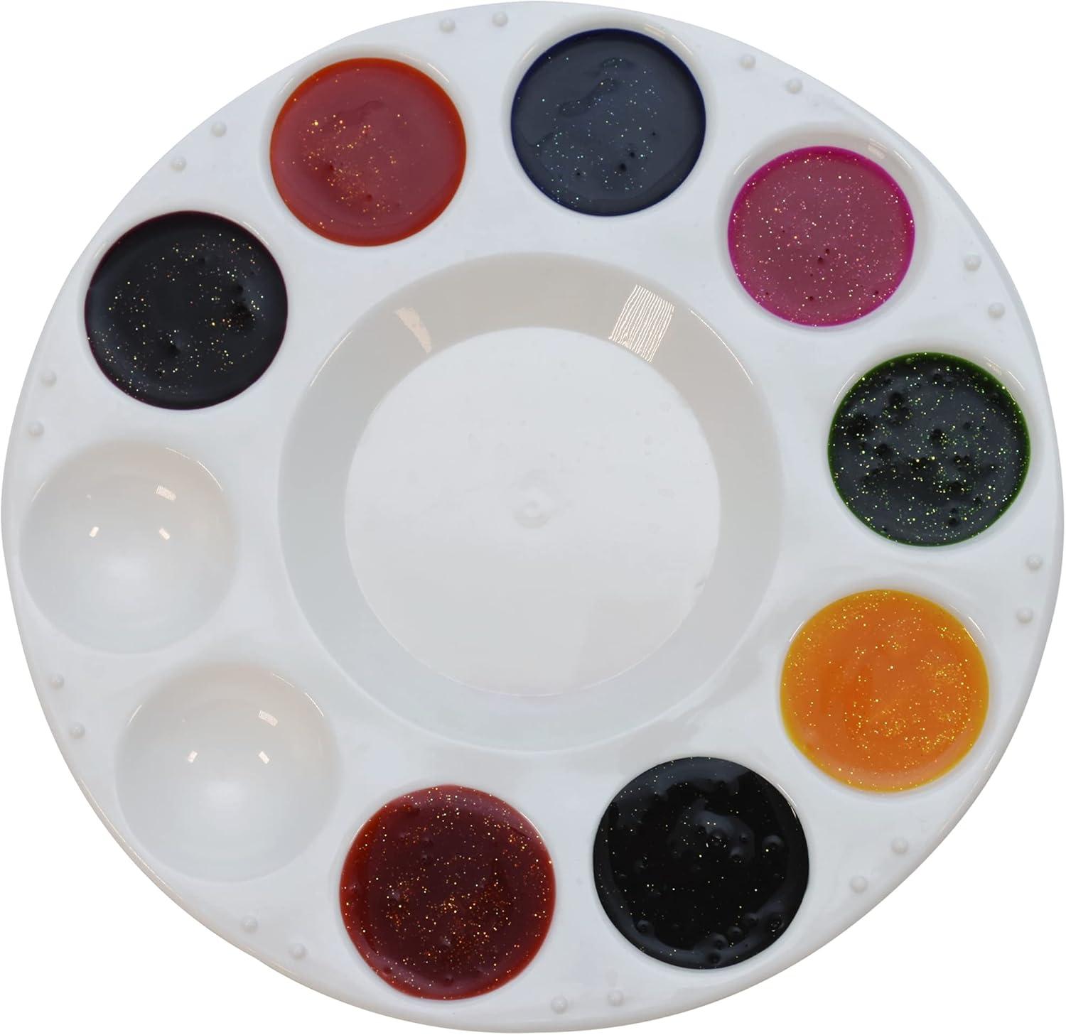 imageSax Liquid Washable Watercolor Paint 8 Ounces Assorted Glitter Colors Set of 8