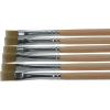 imageSax Golden Synthetic Acrylic Easel Brushes Flat Type Long Handle 14 Inch Pack of 6