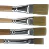 imageSax Golden Synthetic Acrylic Easel Brushes Flat Type Long Handle 14 Inch Pack of 6