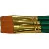 imageSax Optimium Golden Taklon Brushes Flat Type Short Handle 12 Inch Pack of 3