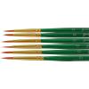 imageSax Optimium Golden Taklon Brushes Round Type Short Handle Size 0 Pack of 6