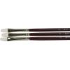 imageSax Optimium White Taklon Brushes Flat Type Long Handle Size 2 Pack of 3