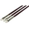 imageSax Optimium White Taklon Brushes Flat Type Long Handle Size 2 Pack of 3