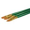 imageSax Optimum Golden Synthetic Taklon Long Handle Paint Brushes Flat 12 Inch Pack of 3