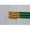 imageSax Optimum Golden Synthetic Taklon Long Handle Paint Brushes Flat 12 Inch Pack of 3