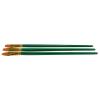 imageSax Optimum Golden Synthetic Taklon Long Handle Paint Brushes Flat 12 Inch Pack of 3