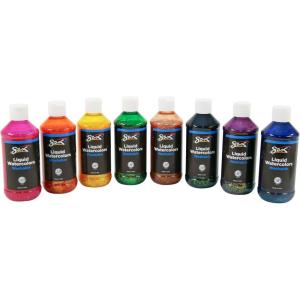 imageSax Liquid Washable Watercolor Paint 8 Ounces Assorted Glitter Colors Set of 8